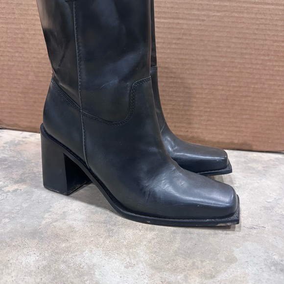 Matisse Shoes - 🖤 Matisse Black Leather Block Heel Western-Style Ankle Boots – Size 7